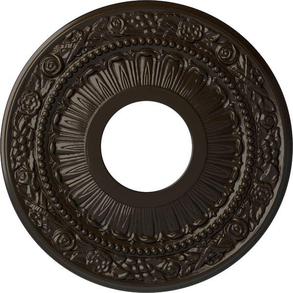 Ekena Millwork Nadia Ceiling Medallion (Fits Canopies up to 4 7/8"), 12 1/8"OD x 3 5/8"ID x 7/8"P, Stone Hearth CM12NASHF - main